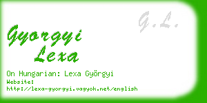 gyorgyi lexa business card